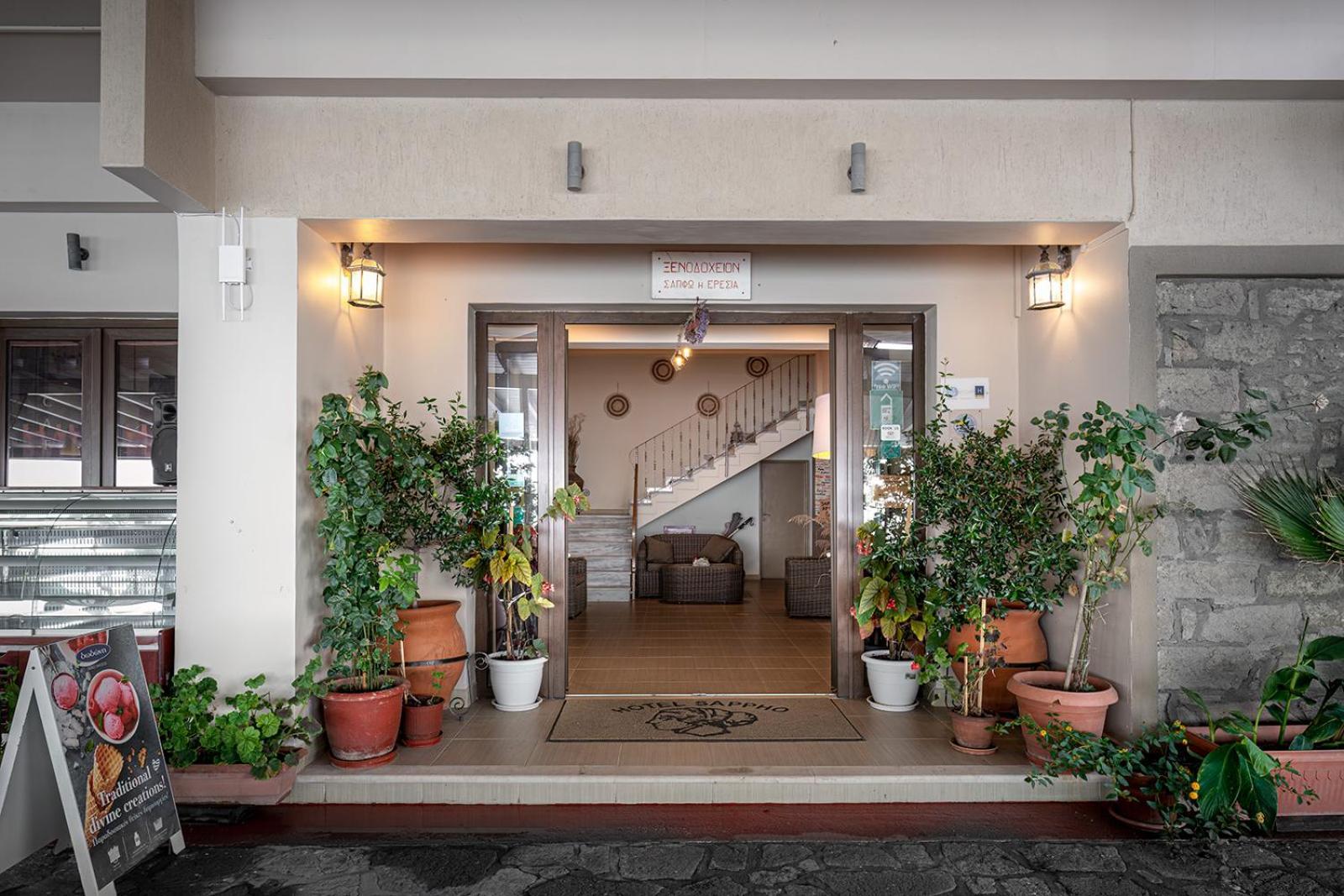 Sappho Hotel Skála Eresoú Exterior foto