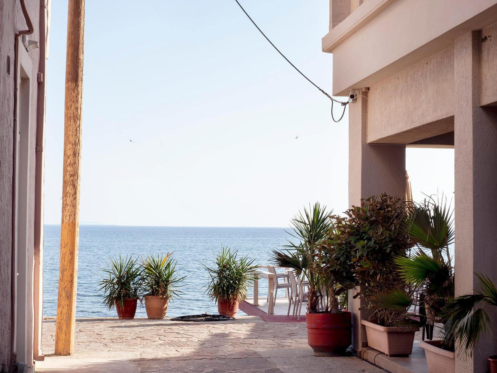 Sappho Hotel Skála Eresoú Exterior foto
